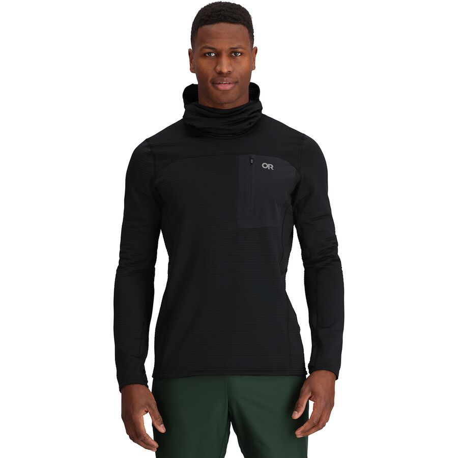 Outdoor Research Vigor Grid Fleece Pullover Hoodie - Men's Black