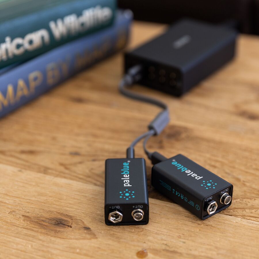 Pale Blue Earth Lithium Ion Rechargeable 9V Batteries One Color