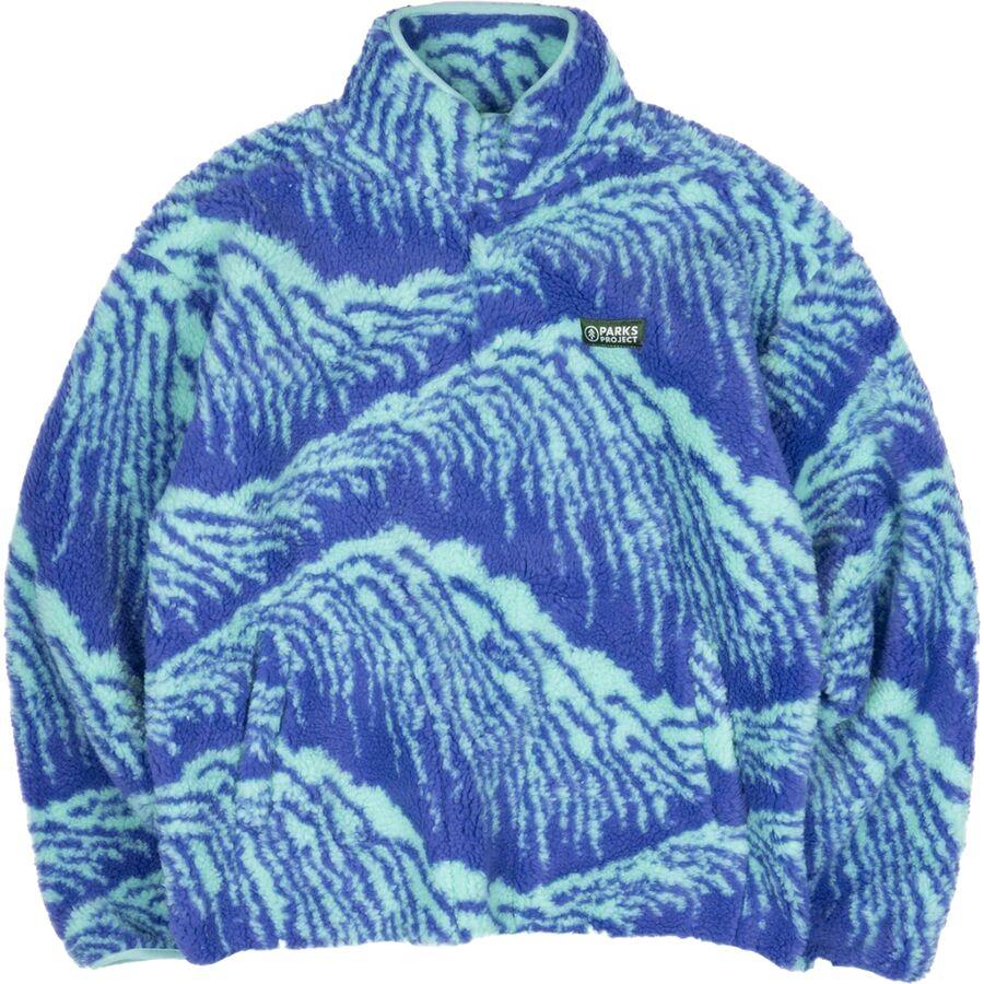 Parks Project Acadia Midnight Waves High Pile Fleece - Women's Green Purple