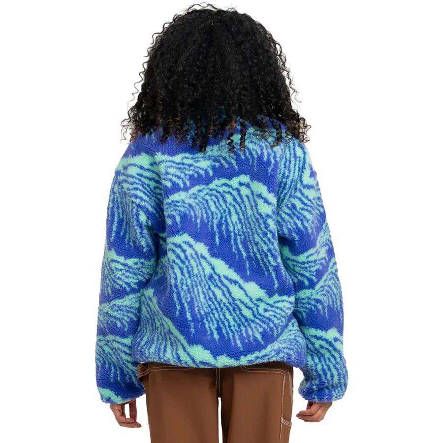 Parks Project Acadia Midnight Waves High Pile Fleece - Women's Green Purple