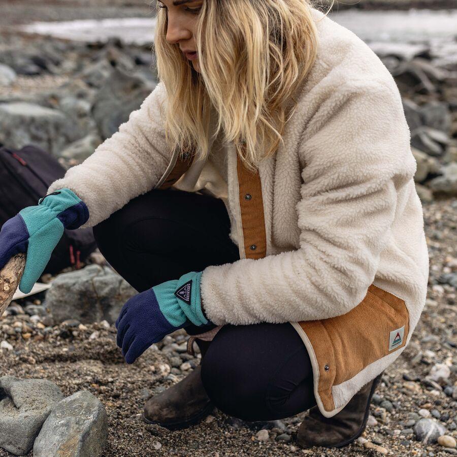 Passenger Clover Recycled Deep-Pile Sherpa Fleece Jacket - Women's Warm Ivory