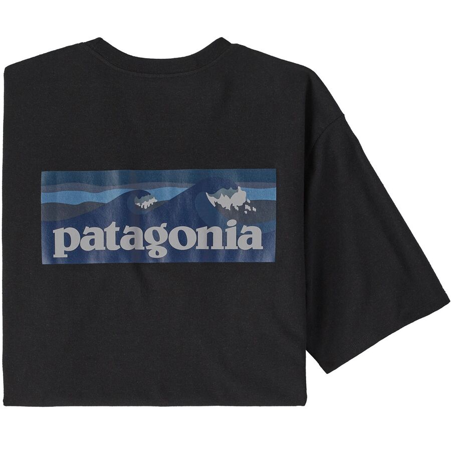Patagonia Boardshort Logo Pocket Responsibili-Tee - Men's Ink Black