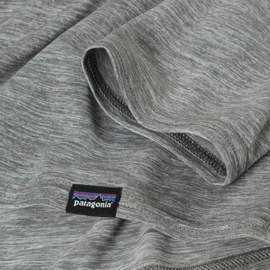 Patagonia Cap Cool Daily Graphic Long-Sleeve Shirt - Waters - Men's Boardshort Logo Abalone Blue: Feather Grey