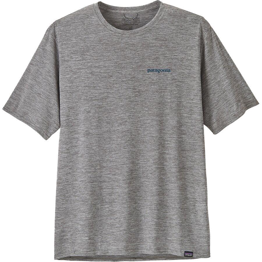 Patagonia Cap Cool Daily Graphic Shirt - Waters - Men's Boardshort Logo Abalone Blue: Feather Grey