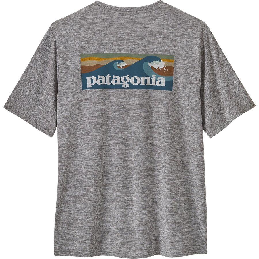 Patagonia Cap Cool Daily Graphic Shirt - Waters - Men's Boardshort Logo Abalone Blue: Feather Grey