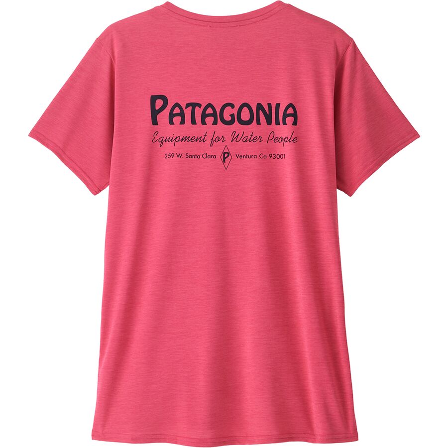 Patagonia Cap Cool Daily Graphic Shirt - Waters - Women's Water People Banner: Luminous Pink X-Dye
