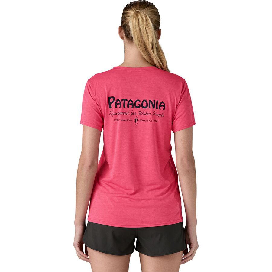 Patagonia Cap Cool Daily Graphic Shirt - Waters - Women's Water People Banner: Luminous Pink X-Dye