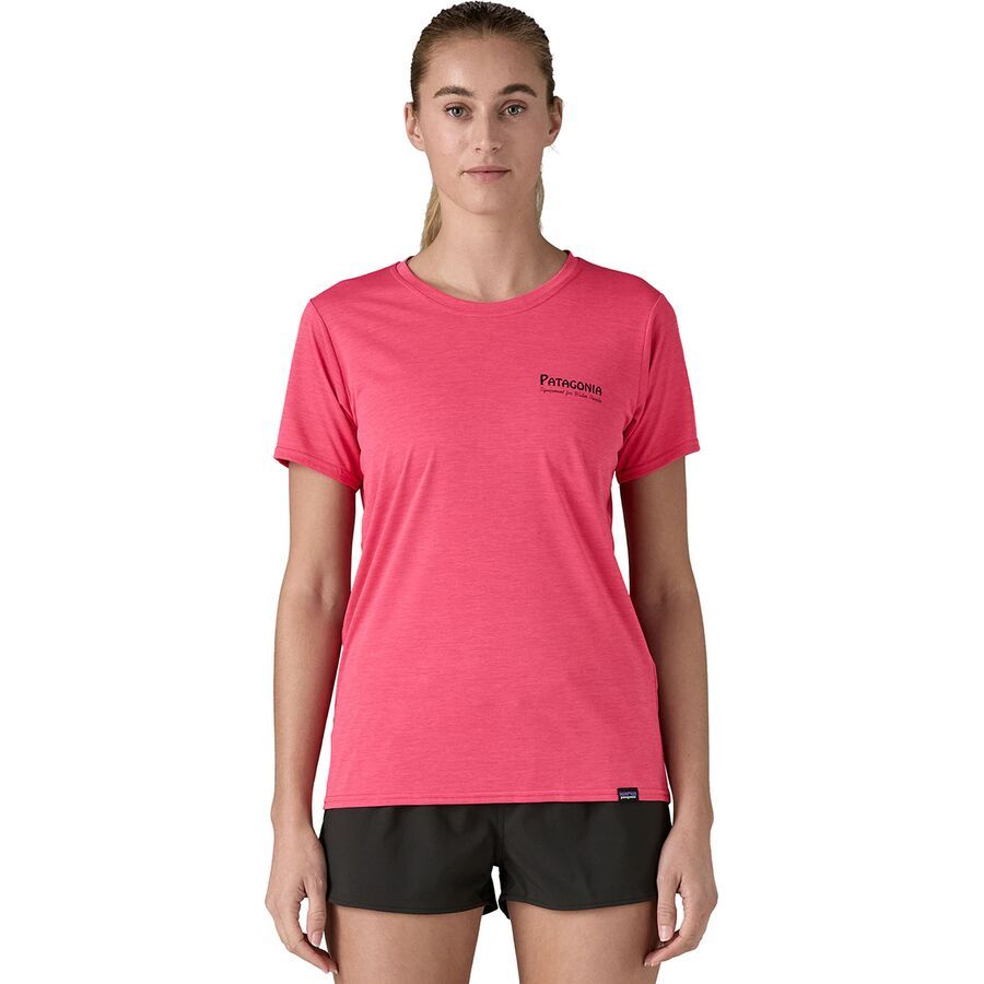 Patagonia Cap Cool Daily Graphic Shirt - Waters - Women's Water People Banner: Luminous Pink X-Dye