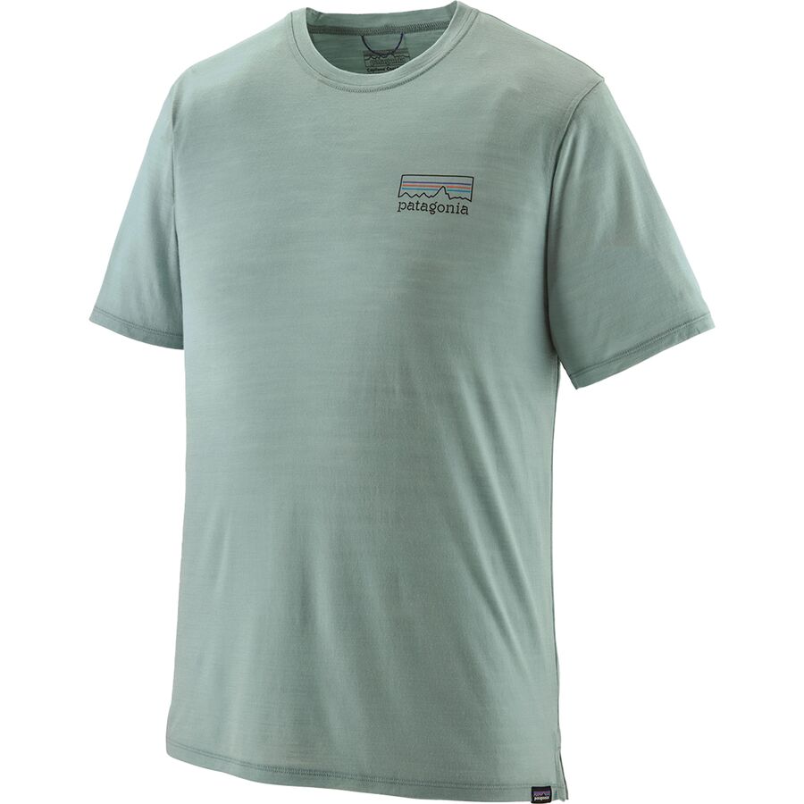 Patagonia Cap Cool Merino Blend Graphic Shirt - Men's Fitz Roy Strata: Thermal Blue