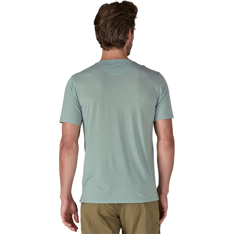 Patagonia Cap Cool Merino Blend Graphic Shirt - Men's Fitz Roy Strata: Thermal Blue