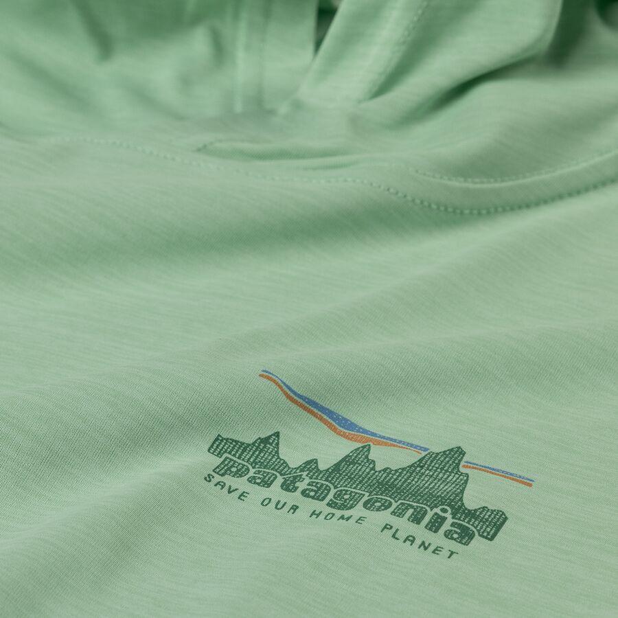 Patagonia Capilene Cool Daily Graphic Hoodie - Women's Applied Imagination: Wetland Blue X-Dye