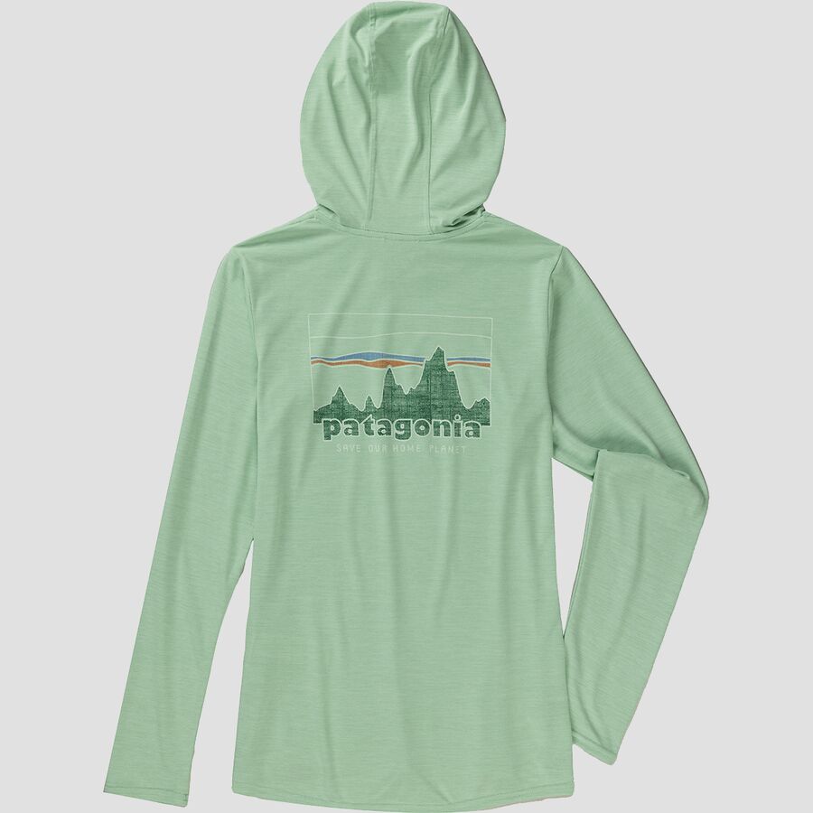 Patagonia Capilene Cool Daily Graphic Hoodie - Women's Applied Imagination: Wetland Blue X-Dye