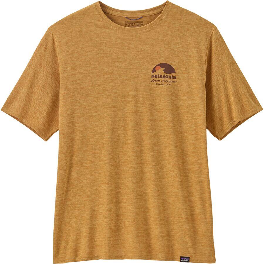 Patagonia Capilene Cool Daily Graphic Short-Sleeve Shirt - Men's Applied Imagination: Beeswax Tan X-Dye