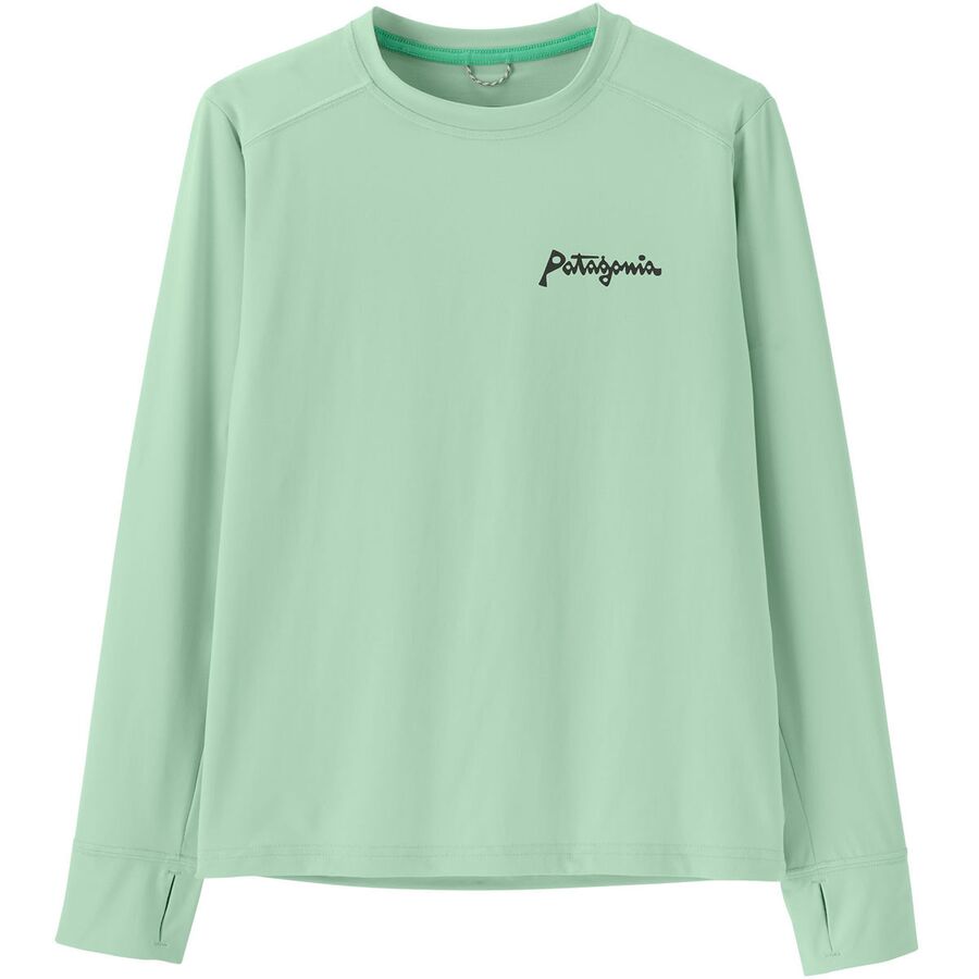 Patagonia Capilene Silkweight Long-Sleeve T-Shirt - Kids' Boardshort Logo: Abundant Blue