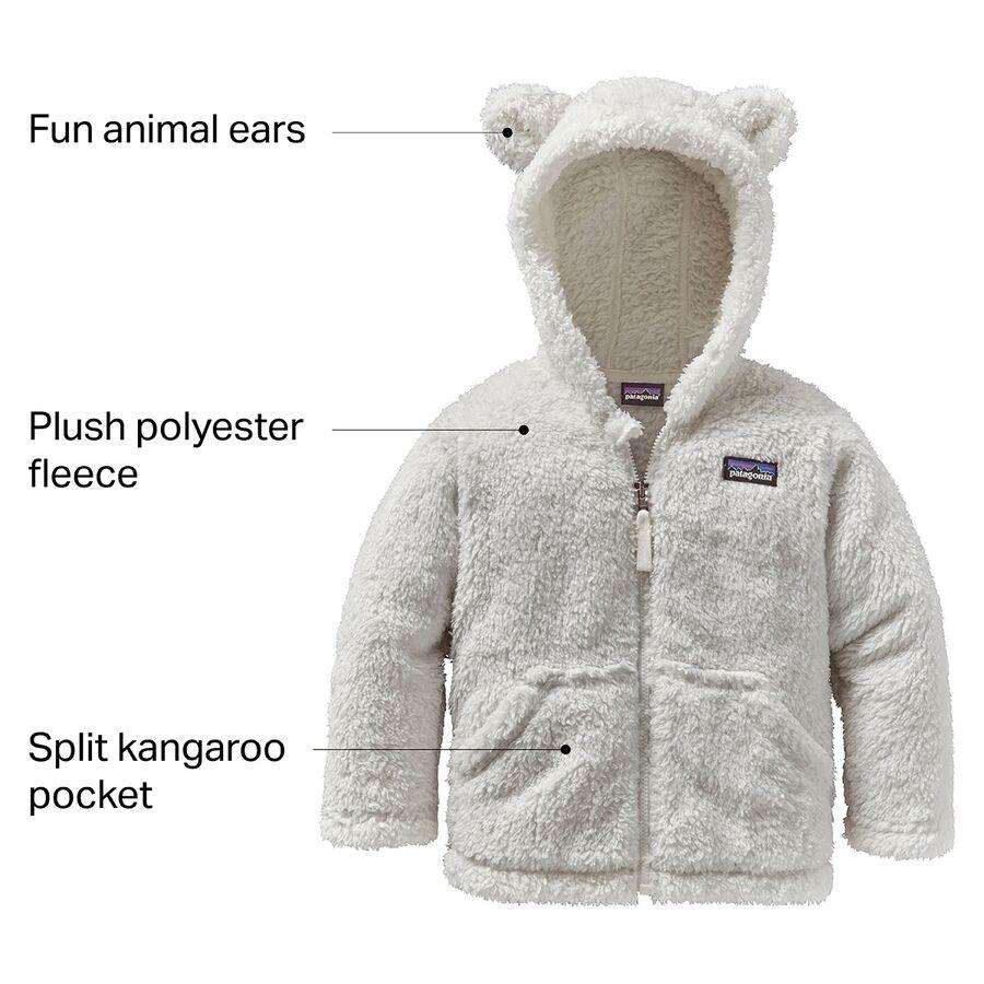 Patagonia Furry Friends Fleece Hooded Jacket - Infants' Birch White