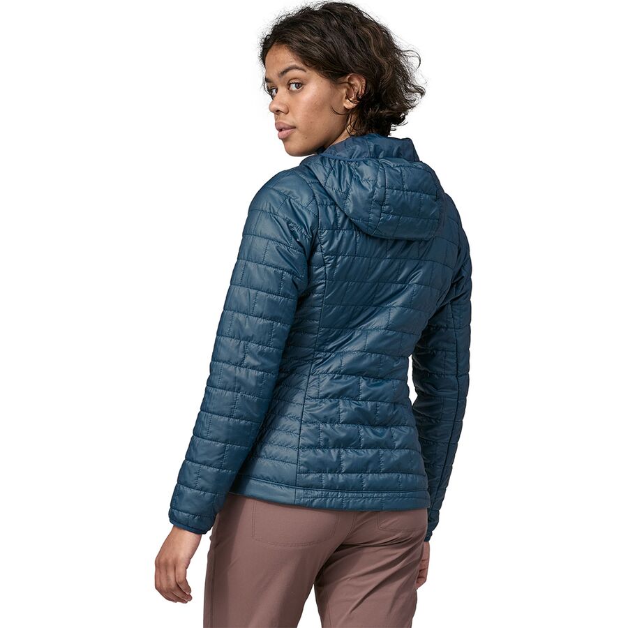 Patagonia Nano Puff Hooded Insulated Jacket - Women's Fleck Blue