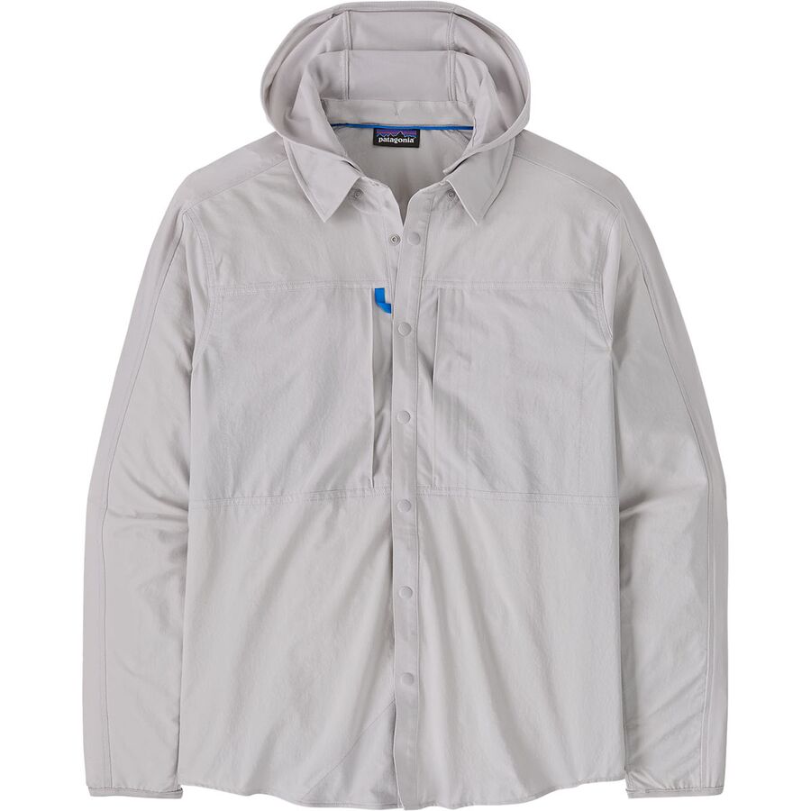 Patagonia River Rambler Hybrid Sun Hooded Shirt - Men's Crisp Grey