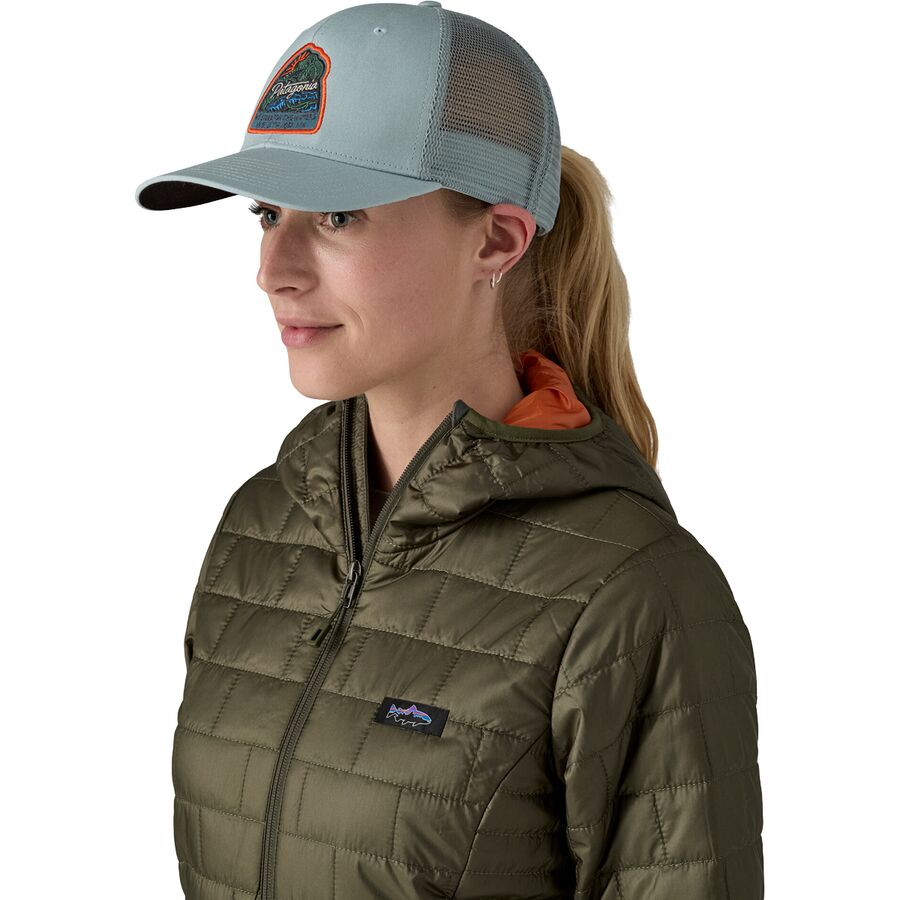 Patagonia Take A Stand Trucker Hat Bayou Badge: Thermal Blue