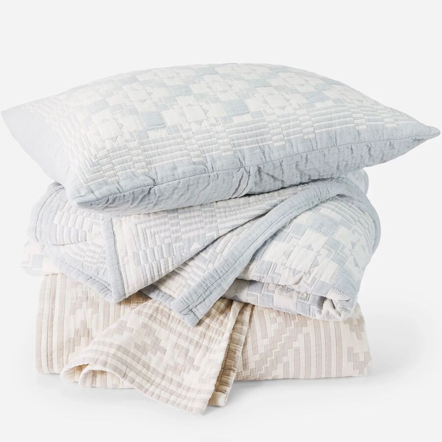 Pendleton Cotton Matelasse Blanket Chief Joseph Slate