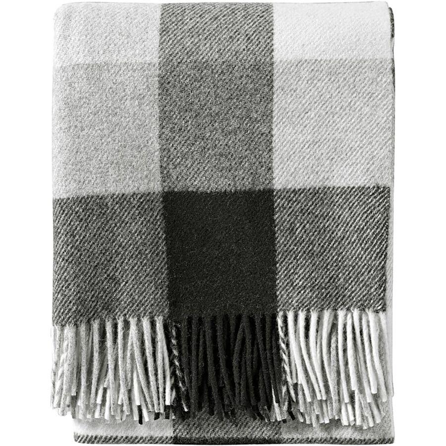 Pendleton Eco-Wise Wool Washable Fringe Throw Blanket Black/Ivory