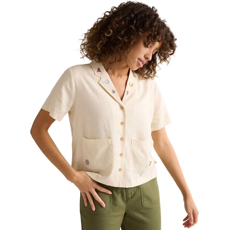 Pendleton Short-Sleeve Embroidered Shirt - Women's Natural