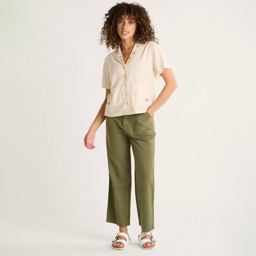 Pendleton Short-Sleeve Embroidered Shirt - Women's Natural