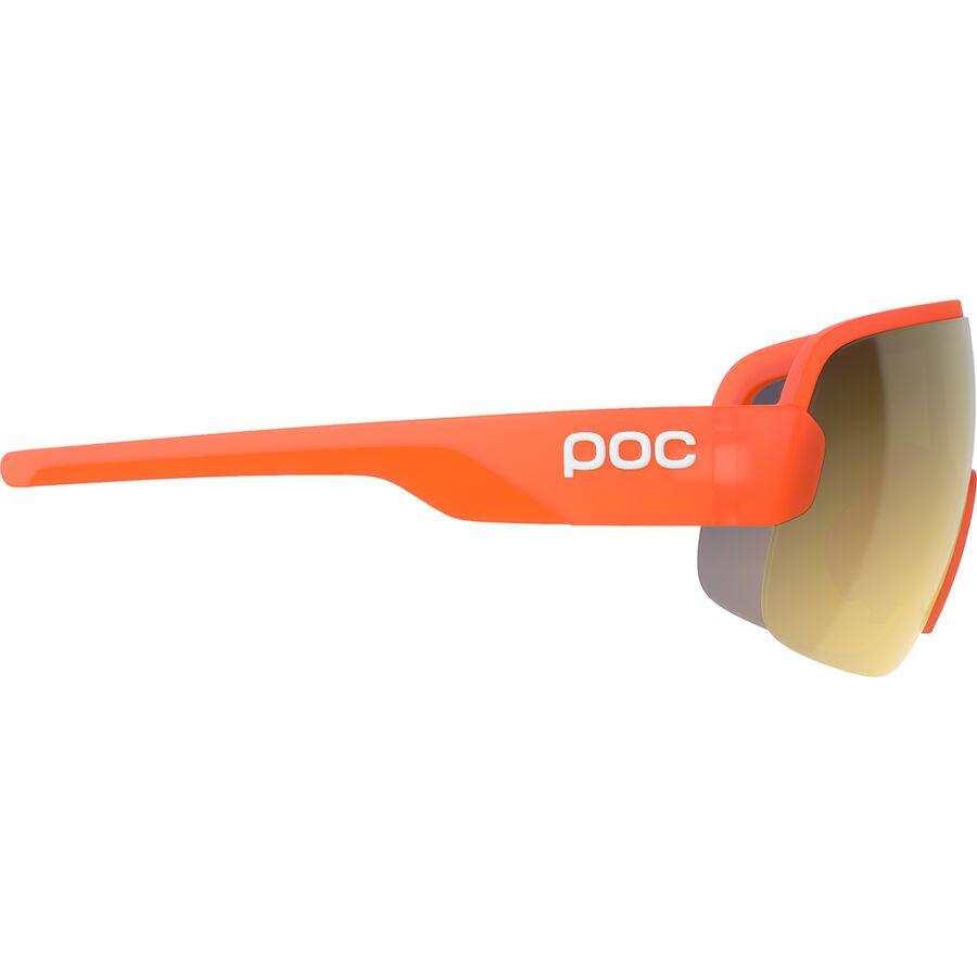 POC Aim Sunglasses Fluo. Orange Translucent/Clarity Road/Partly Sunny Gold