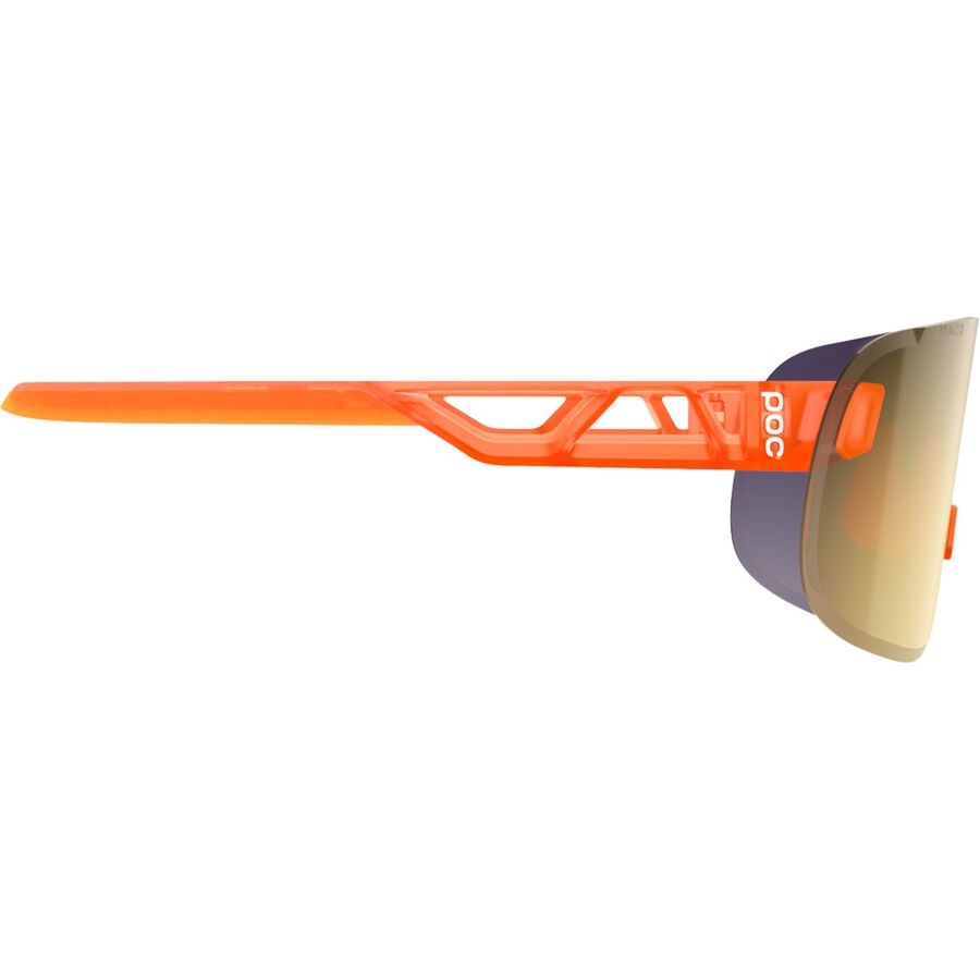 POC Elicit Sunglasses Fluo. Orange Translucent/Clarity Road/Partly Sunny Gold