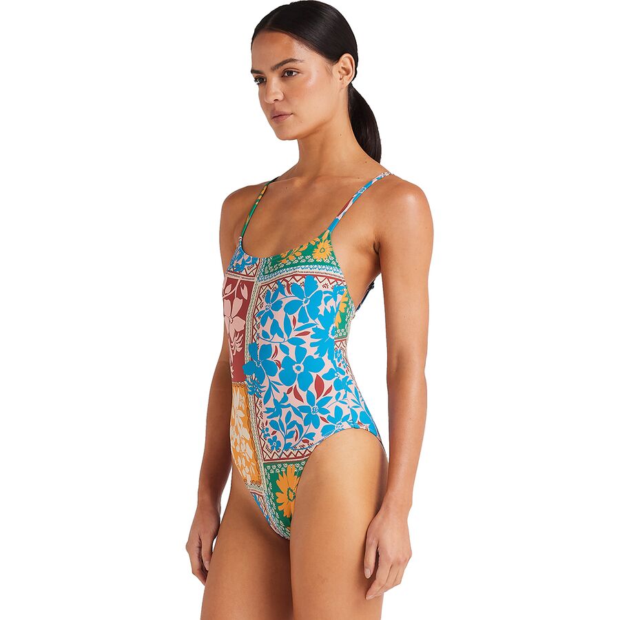 Poolside Paradiso Wildflower Singlet One-Piece Swimsuit - Women's Sunshine