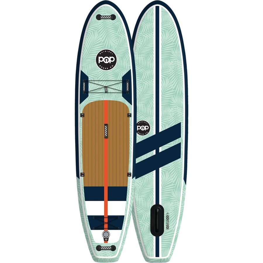 POP Board Co. Yacht Hopper Inflatable Stand-Up Paddleboard Mint/Teak/Blue