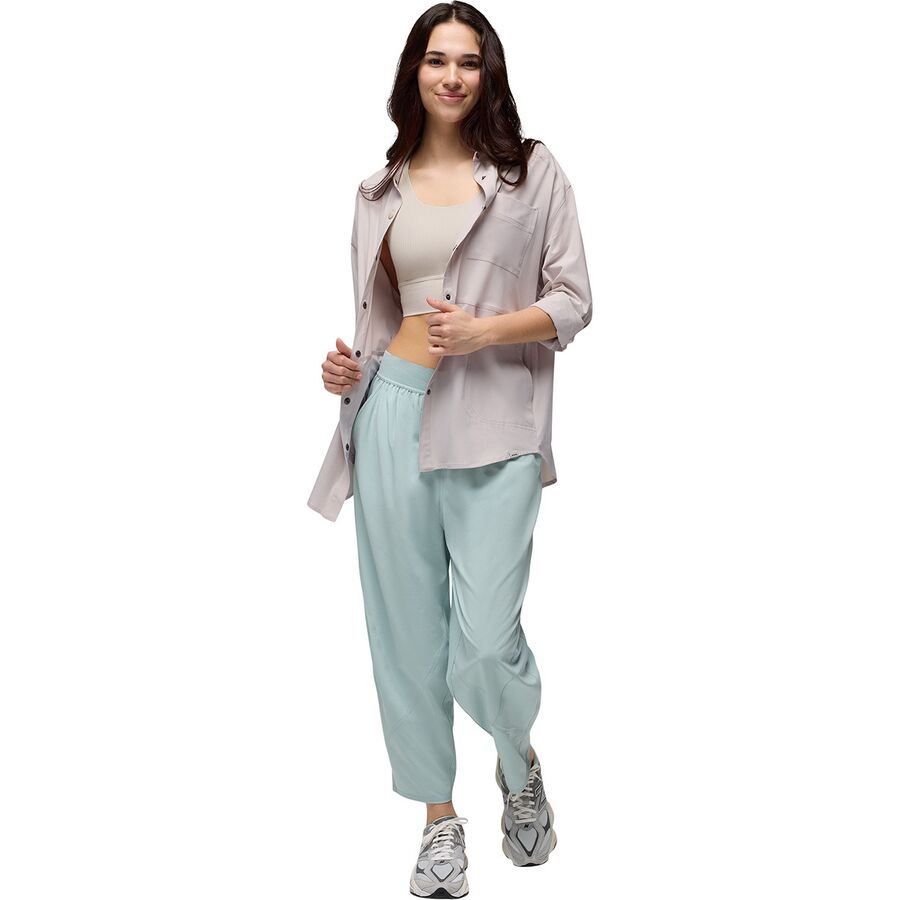PrAna Railay Oversized Button Down Shirt - Women's Almond