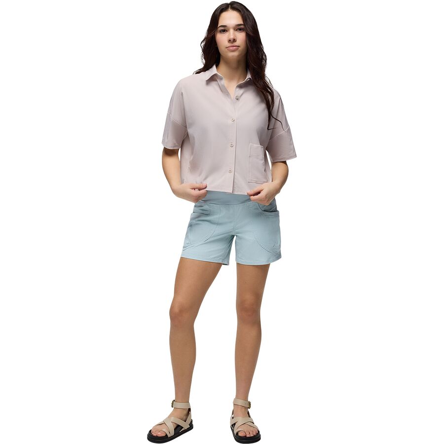 PrAna Railay Short-Sleeve Button Down Shirt - Women's Almond