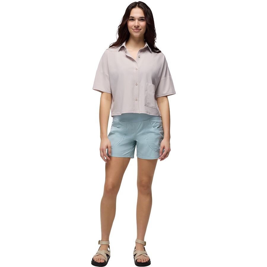 PrAna Railay Short-Sleeve Button Down Shirt - Women's Almond