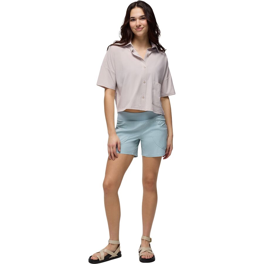 PrAna Railay Short-Sleeve Button Down Shirt - Women's Almond
