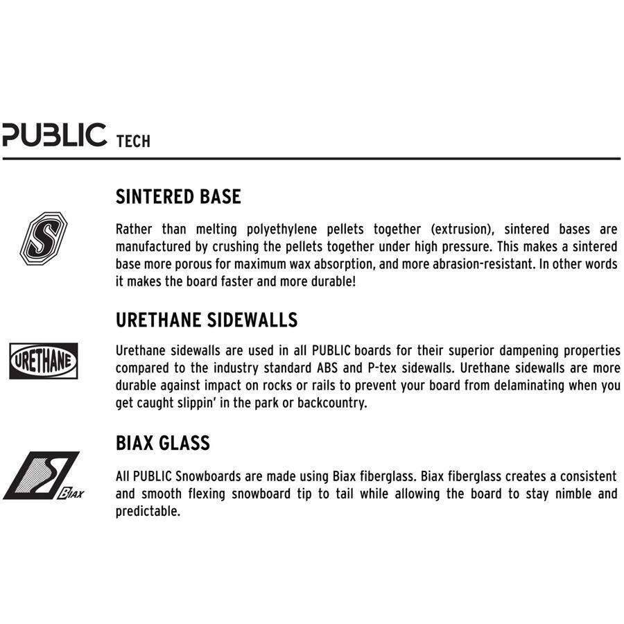 PUBLIC Snowboards General Public Snowboard - 2025 Black/Orange