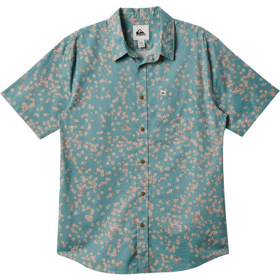 Quiksilver Cosmic Fields Classic Short-Sleeve Shirt - Men's Jade Grey