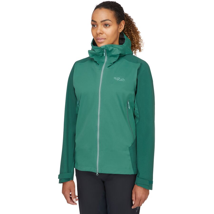 Rab Kinetic Alpine 2.0 Waterproof Jacket - Women's Green Slate/Eucalyptus