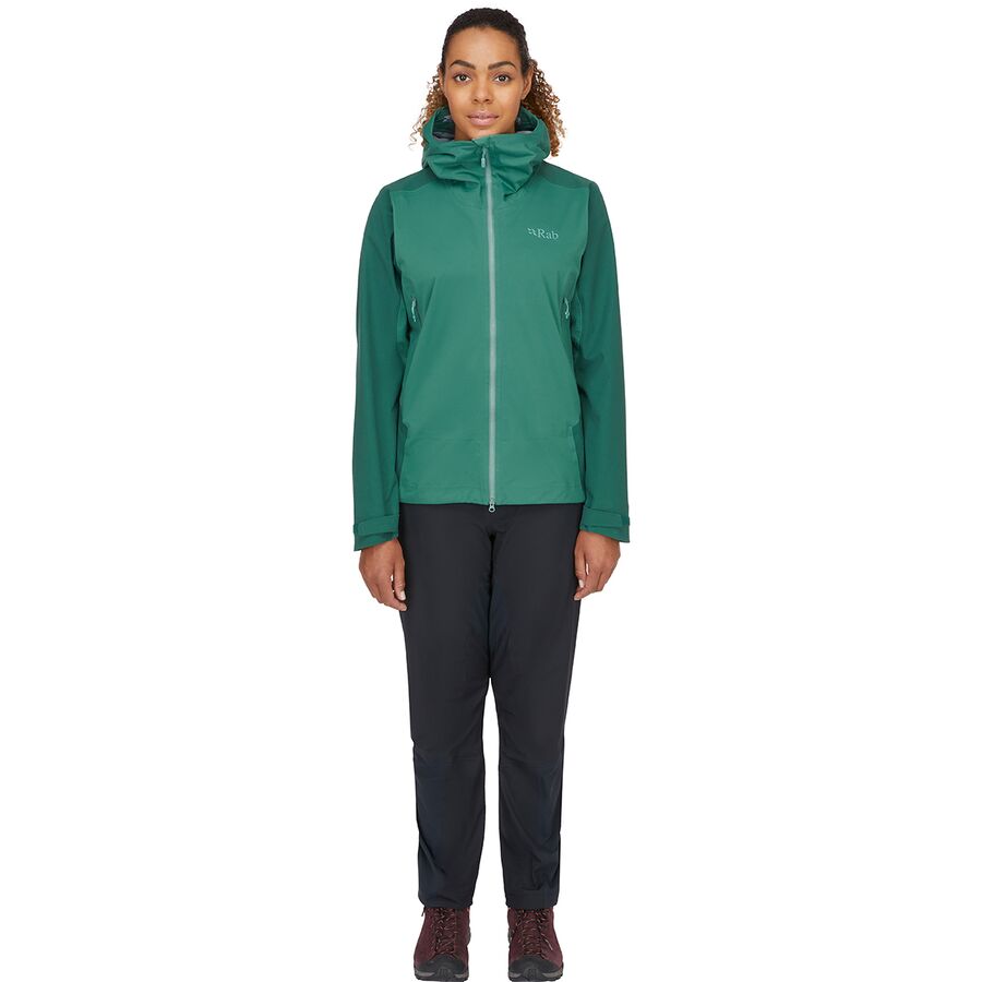 Rab Kinetic Alpine 2.0 Waterproof Jacket - Women's Green Slate/Eucalyptus
