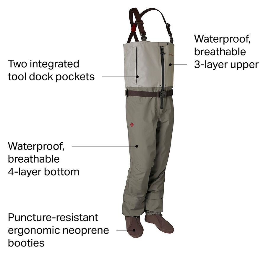 Redington Escape Zip Wader Boulder/Slate