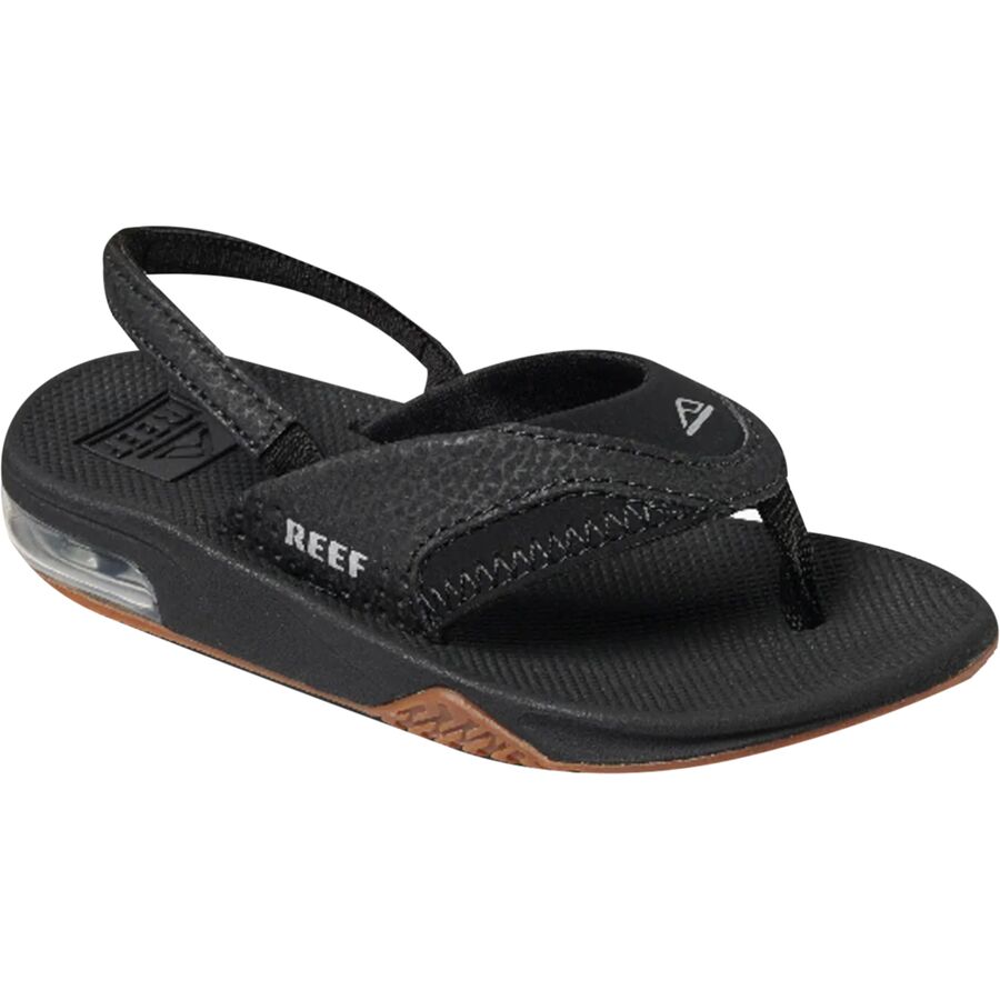 Reef Fanning Sandal - Toddler Boys' Black/Silver