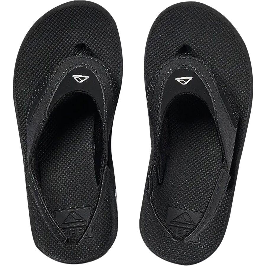 Reef Fanning Sandal - Toddler Boys' Black/Silver