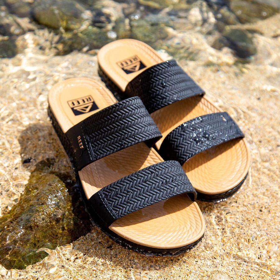 Reef Water Vista Slide Sandal - Women's Black/Tan
