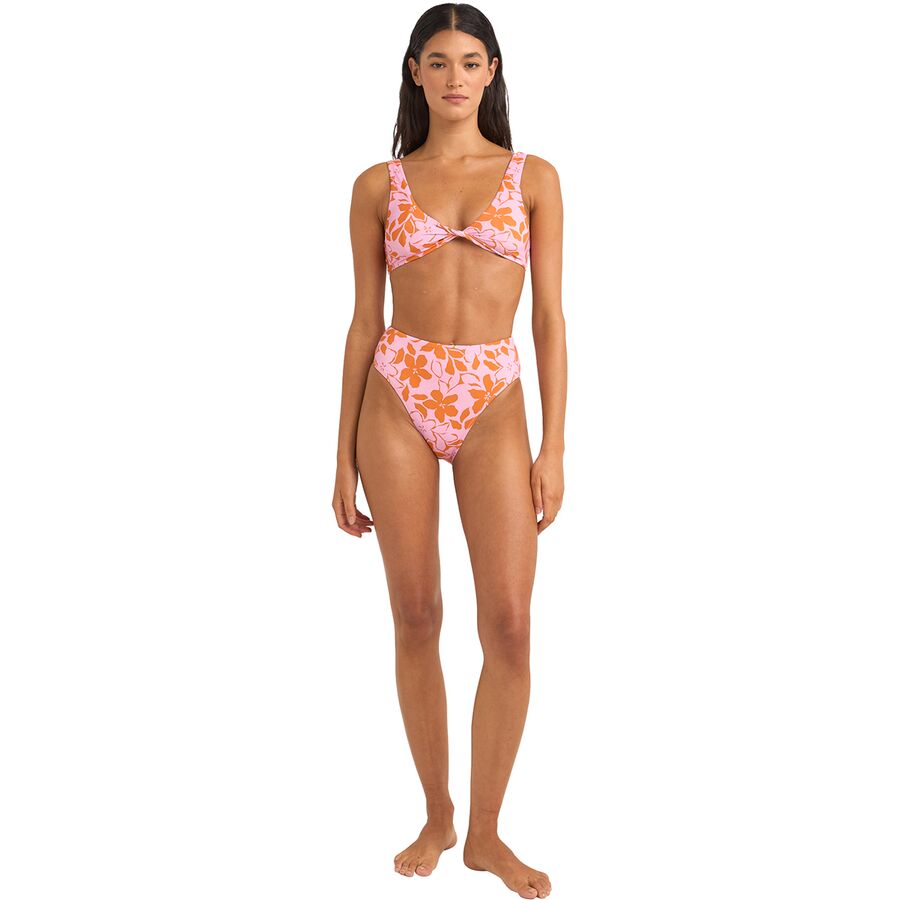 Rhythm Bora Bora Floral Hi Waist Bikini Bottom - Women's Pink