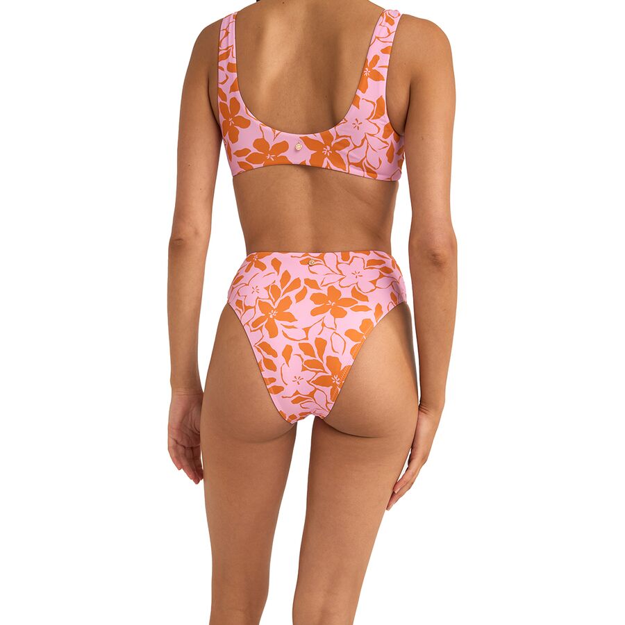 Rhythm Bora Bora Floral Hi Waist Bikini Bottom - Women's Pink