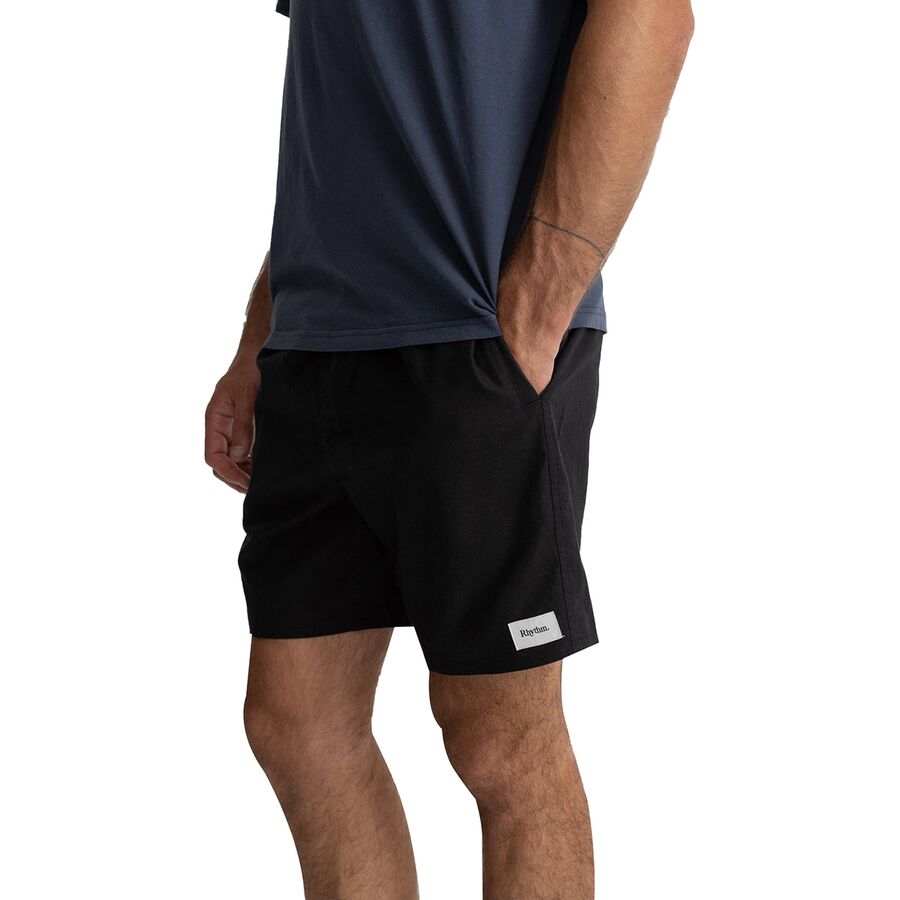 Rhythm Classic Linen Jam Shorts - Men's Vintage Black