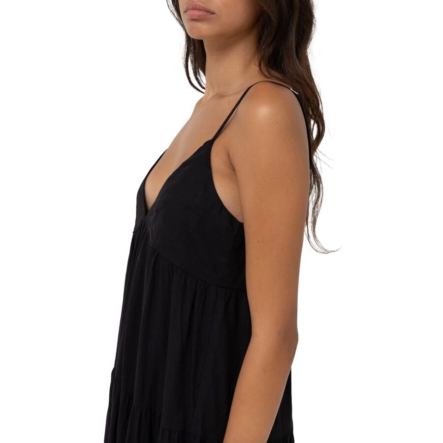 Rhythm Classic Tiered Midi Dress - Women's Black
