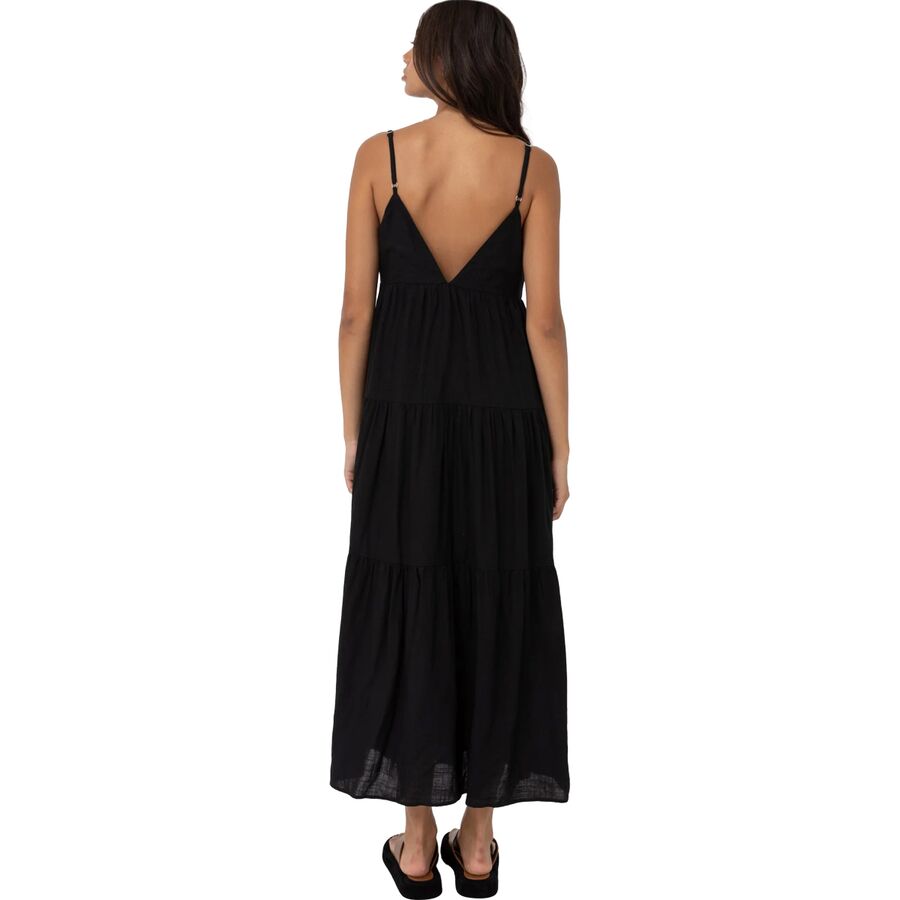 Rhythm Classic Tiered Midi Dress - Women's Black