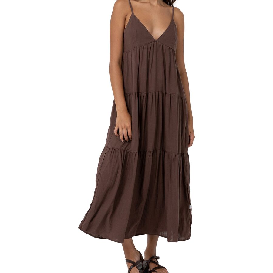 Rhythm Classic Tiered Midi Dress - Women's Chocolate