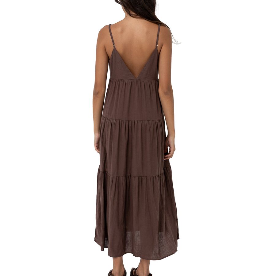 Rhythm Classic Tiered Midi Dress - Women's Chocolate