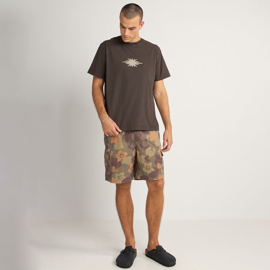 Rhythm Flame Printed Vintage Short-Sleeve T-Shirt - Men's Black